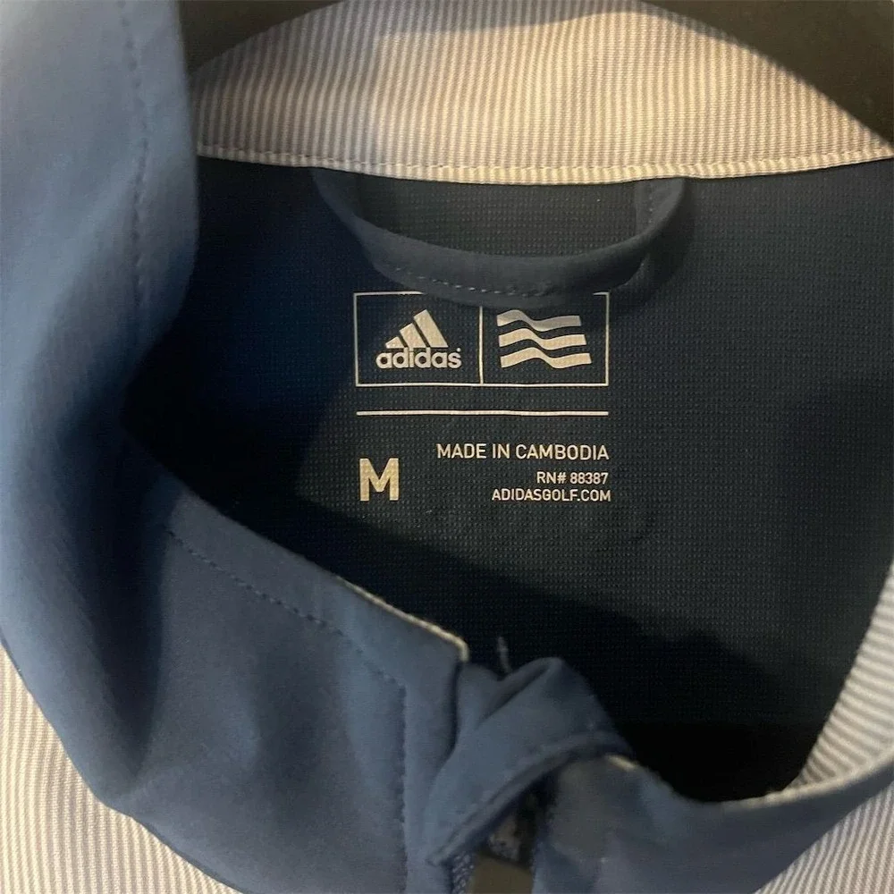 Adidas‎ Men's 1/4 Zip Lightweight Golf Vest Blue Size M